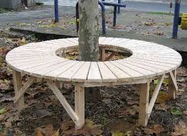 If you have a tree which is next to a fence or other obstacle which prevents you from positioning a bench all the way around the tree trunk. Circular Tree Bench