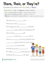 There Their Or They Re Third Grade Spelling Grade Spelling Vocabulary Worksheets