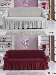Karna Home 2 Kisilik Pamuklu Koltuk Kanepe Ortusu
