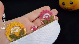 Cicekli Agir Ve Gosterisli Igne Oyasi Modeli Yapilisi Oya Hanim Oya Ornekleri Orgu Desenleri Oya