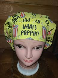 What's Poppin? Popcorn Surgical Scrub Bouffant Hat