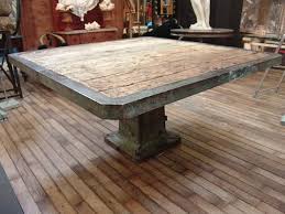 Large French Square Vintage Industrial Table Sold Industrial Dining Table Dining Room Industrial Metal Table Base