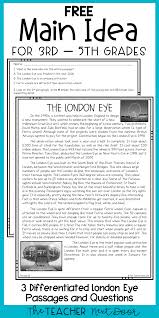 Free Main Idea For 3rd 5th Grades Third Grade Reading 6th Grade Reading Reading Classroom