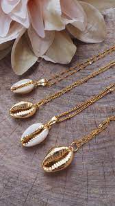 Cowrie Shell Necklace Shell Necklace 24k Gold Plated Cowrie Shell Necklace Layering Necklace White And Gold Plated Cowrie Shell Necklace Cowrie Shell Necklace Shell Necklaces Girly Jewelry