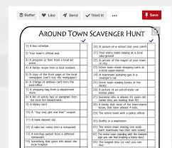 Birthday Scavenger Hunt Ideas For Adults Around Town Picture Scavenger Hunt List Scavenger Hunt Scavenger Hunt For Kids