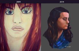 I think it's time for another art comparison, this is where I take one of  the first ever art piece I drew and compare it to the most resent drawing.  I do
