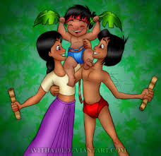 Mowgli, Shanti, and Ranjan (OC) : r/disney