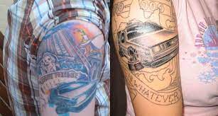 80s Tattoos That Are Totally Rad Back To The Future Biff S Pleasure Paradise And Delorean Tattoos 80s Tattoo Tattoo Blog