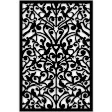 Enhance bare exterior walls with lattice featuring victorian. Acurio Latticeworks Ginger Dove 32 In X 4 Ft Black Vinyl Decorative Screen Panel 3248pvcbk Gndv The Home Depot Decorative Screen Panels Decorative Screens Vinyl Decor