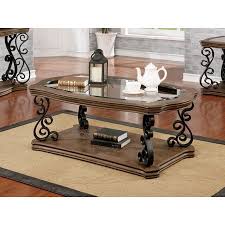Furniture Of America Torrena Traditional Rustic Metal Scroll Coffee Table White Coffee Table Coffee Table With Storage Coffee Table Walmart