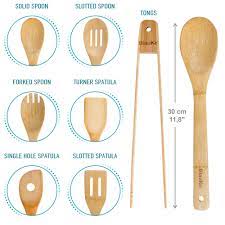 4.6 out of 5 stars 1,348. Kitchen Dining Bar Supplies Home Garden Cooking Utensils Details About Wooden Cooking Utensil Set Kitchen Bamboo Spoons Spatula Tools Utensil Tools New