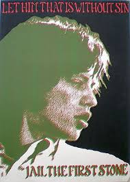 POSTER VINTAGE ANNI '60 MICK JAGGER DESIGNED BY JEAN PAUL VROOM ROLLING  STONES