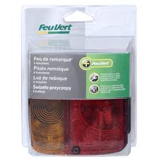 Solidement fixée horizontalement à l'arrière, au milieu du véhicule et dans un plan vertical. Feu De Remorque 4 Fonctions Feu Vert Feu Vert