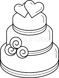 Wedding Cake Vector Line Icon Isolated Stock Vector Colourbox Unique wedding cakes to inspire couples planning their dream reception desserts. wedding cake vector line icon isolated