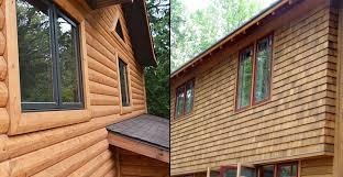 Heart pine floors (southern wood specialties) log cabin siding, knotty yellow pine, manufacturer direct. Vinyl Siding That Looks Like Wood Cedar Shakes And Faux Log Grain Cost Colors And Details