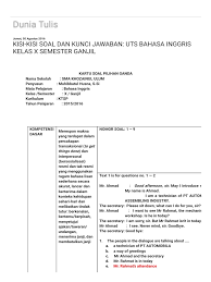I would like to introduce; Contoh Soal Pilihan Ganda Bahasa Inggris Introduction