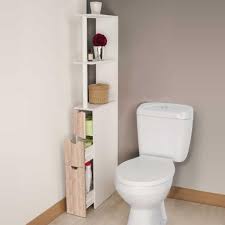 Meuble colonne rangement salle de bain dim. Meuble Wc Etagere Willy Bois 3 Portes Coloris Hetre Gain De Place Pour Toilettes Leroy Merlin
