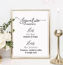 11 Easy Large Batch Cocktails For Your Signature Drink And Prewedding Festivities Wedding Signature Drinks Cocktail Sign Wedding Signature Wedding Drinks Sign