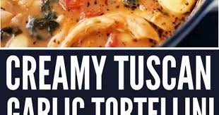 Creamy Tuscan Garlic Tortellini Soup Is So Easy To Make And One Of The Best Soups That You Will Make Tortellini Diced Tom Delicious Soup Soup Recipes Recipes