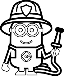 Very high quality hand drawing illustration. 23 Great Picture Of Firefighter Coloring Pages Birijus Com Minions Coloring Pages Minion Coloring Pages Dragon Coloring Page