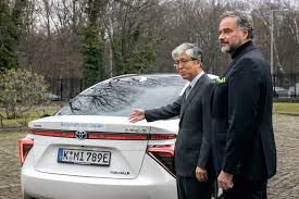 It is the town where an ancient japanese image is seen in the representative town of such modern industries as the automobile factory of toyota, which is unique. Toyota Mirai Japanese Embassy In Berlin Runs On Hydrogen