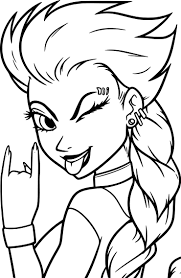 Avec un total de 19 dessins, vous pourrez profiter de leur originalité, leur grande elsa est la reine des neiges dans le film disney. Coloriage Elsa Punk La Reine Des Neiges A Imprimer