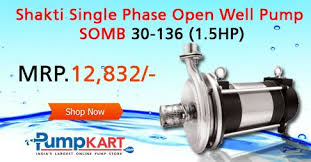 This type of noise is generated through the operation of the pump mechanism. Shop For Shakti Single Phase Open Well Pump Somb 30 136 1 5hp And Get Vibration And Noise Free Functioning Buy Now Save Well Pump Submersible Pump Pumps