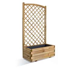 Nous répondons à toutes vos en bois ou en terre cuite, carré ou rectangulaire, gain de place ou xxl, la jardinière tombe à pic pour. Jardiniere En Bois Rectangulaire Avec Treillis 80 X 40 X 152 Cm