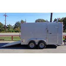 Enclosed Trailer 7 X12 Silver Atv Cargo Construction Hauler Enclosed Trailers Trailer Atv