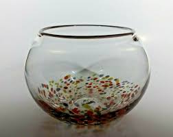 Spatter Art Blown Glass Round Aquarium Fish Bowl Betta Tank Unbranded In 2020 Glass Blowing Glass Fish Bowl Vases