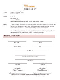 The lowest total score of the four judges will be thrown out. Chili Cook Off Registration Template Fill Online Printable Fillable Blank Pdffiller