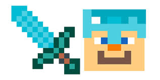 Diamond and netherite armors protect the player from . Minecraft Diamond Sword And Diamond Armor Steve Cursor Custom Cursor