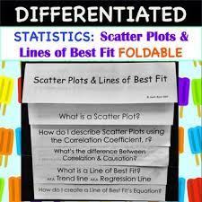 So Easy To Use Simply Print And Fold No Need To Rotate Pages Scatter Plots And Lines Of Best Fit Foldable Also Inclu Line Of Best Fit Scatter Plot Foldables
