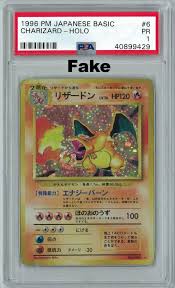 Rizādon (リザードン) 1998 pokemon rocket gang (japanese) #nno dark charizard. Psa Graded Fake Charizard Japanese Base Set Elite Fourum