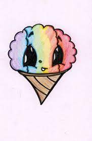 The idea king video shows you 12 ice cream doodles including popsicles, sugar cones. Ice Cream Cone With Eyes In The Colors Of The Rainbow Cool Easy Drawings Colored Drawing In 2021 Cute Easy Drawings Easy Drawings Easy Animal Drawings