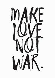 Love is the answer, and you know that it's true, oh yeah, oh yeah. Make Love Not War Print A3 Typografieposter Juniqe Spruche Schwarz Weiss