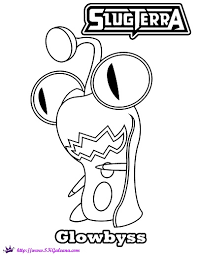 Keep a cat and pumpkin company on a magical night. Free Printable Coloring Page Of Glowbyss From Slugterra Skgaleana