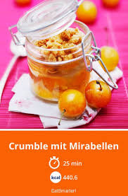 Crumble Mit Mirabellen Rezept Rezepte Mirabellen Lebensmittel Essen