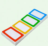 TOSEERY Name Tag Labels Stickers, 89 x 57 mm, Multicolor ...