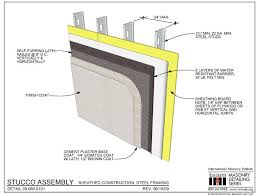 It is often used to create a durable exterior wall covering. 09 080 0101 Stucco Assembly Sheathed Construction Steel Framing Framing Construction Construction Steel Frame