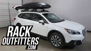 Lots of yakima cargo boxes to choose from. Subaru Outback Wagon With Yakima Skybox 18 Carbonite Roof Top Luggage Cargo Box Youtube