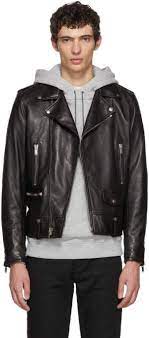 Saint Laurent Black L01 Moto Jacket Leather Jacket Men Mens Street Style Seattle Fashion