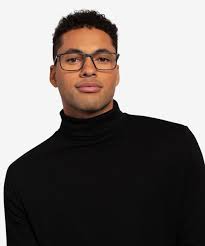 Simon Rectangle Black Glasses for Men