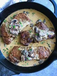 Steak With Mushroom Sauce Recipe Steak And Mushrooms Creamy Mushrooms Recipes