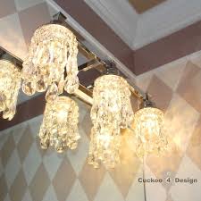 Cuckoo4design Diy Crystals Bathroom Lighting Diy Vanity Light Shade
