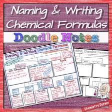 Naming Writing Chemical Formulas Doodle Notes Doodle Notes Doodles Name Writing