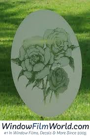 Round, rectangle, square, racetrack oval, and boat shape glass table tops. 4 X 6 Oval Rose Etched Decal Static Cling Frosted Glass Sticker Glass Decals Static Cling