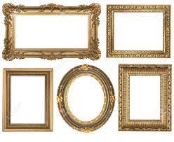 Shop for gold photo frames in a range of styles and finishes at wilko. Decorative Gold Empty Oval And Square Wall Picture Frames Insert Stock Photo Picture And Royalty Free Image Image 4703288