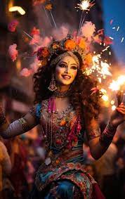 Light Aesthetics Young Girl in Traditional Dress | Premium AI-generated image