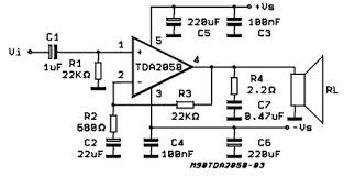 Tda 2050 is a monolithic integrated circuit in pentawatt package, intended for use as an audio class ab audio amplifier. Tda2050 32 W Hi Fi Audio Power Amplifier Stmicroelectronics